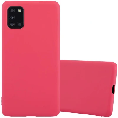 Afbeelding van Cadorabo Hoesje geschikt voor Samsung Galaxy A31 in CANDY ROOD Beschermhoes gemaakt van flexibel TPU silicone Case Cover