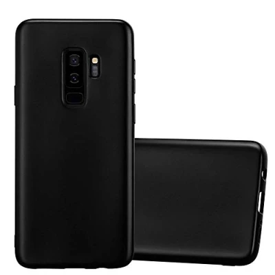 Afbeelding van Cadorabo Hoesje geschikt voor Samsung Galaxy S9 PLUS in METALLIC ZWART Beschermhoes gemaakt van flexibel TPU silicone Case Cover