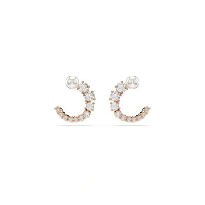 Afbeelding van Swarovski dames Matrix oorsteker met kristal in de kleur Roségoud