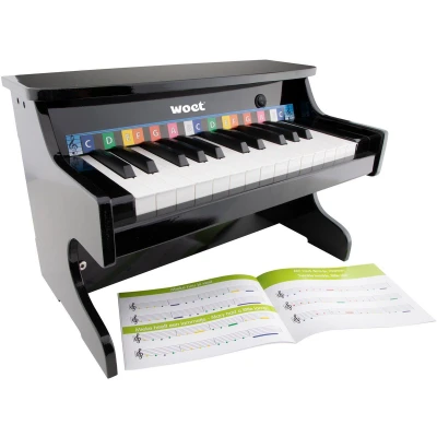 Afbeelding van New Classic Toys Elektronische Speelgoed Piano met Muziekboekje Zwart