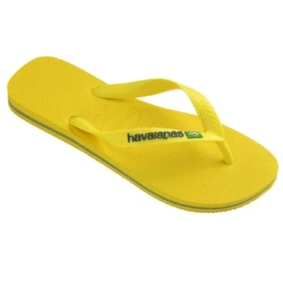Afbeelding van Havaianas Brasil LOGO Unisex Teensandalen, Maat: 39 40, Citrus yellow Kunststof
