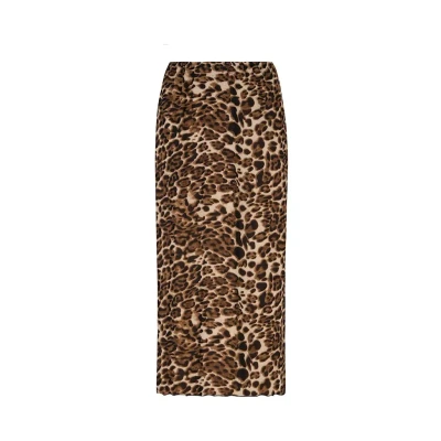 Afbeelding van Ydence Rok Skirt Safia F25n 83475 1043 Leopard Dames Maat L