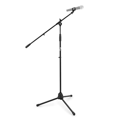 Image de Tiger MCA68 BK Pied de Microphone Perche avec Pince Noir