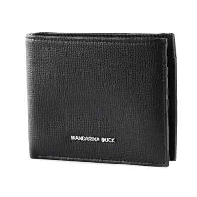Afbeelding van MANDARINA DUCK Leren Kaarthouder Mellow Urban Wallet Nero Zwart