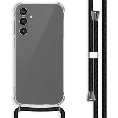 Afbeelding van iMoshion Hoesje Geschikt voor Samsung Galaxy A25 met koord Backcover Zwart