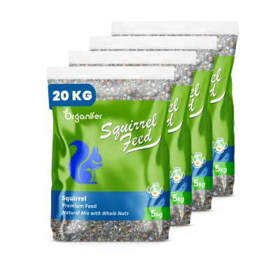 Afbeelding van Organifer Eekhoorn Premium Voer Natuurlijk Mix met Hele Noten (20 kg)
