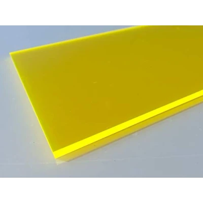 Afbeelding van Acrylplaat, fluorescerend, geel, 500 x 3 mm