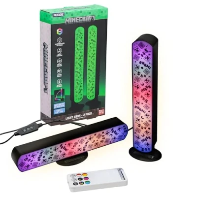 Afbeelding van Minecraft Set van 2 lichtbalken met afstandsbediening