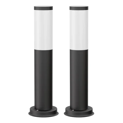 Afbeelding van ledscom.de 2 stuks koplamp/lichtklem/tuinlamp PORU voor buiten, IP44, 39 cm, zwart, 1 x E27 max. 40 W.