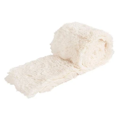 Afbeelding van Ideen mit Herz Kunstbontband Bontstof 8 cm breed 2 m lang Ideaal voor knutselen, naaien, decoreren Tafelloper