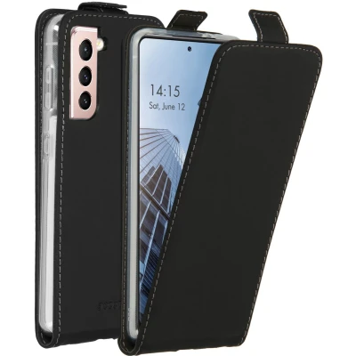 Afbeelding van Accezz Hoesje Geschikt voor Samsung Galaxy S21 Met Pasjeshouder Flipcase Zwart