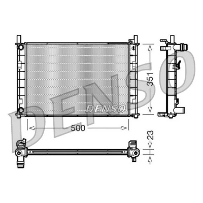 Afbeelding van DENSO DRM10046 Radiateur Aluminium 500 351 23 FORD: FIESTA 5, MAZDA: 2 Hatchback