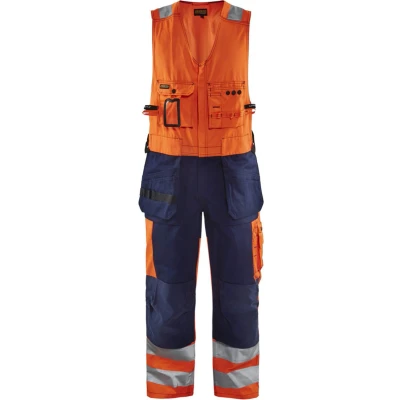 Afbeelding van Blaklader Amerikaanse overall High Vis 2653 1804 Oranje/Marineblauw D120