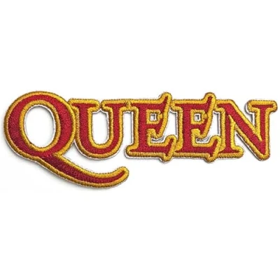 Afbeelding van Queen Cut Out Logo Patch Rood/Geel