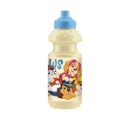 Afbeelding van My sweety pop Drinkfles Kunststof Voor kinderen Kleuterschool School Vakantie Maaltijden 18 cm 350 ml Hydratatie Cadeau idee (Pat Patrol Beige/Blauw)