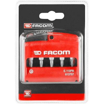 Image de FACOM E.113PB jeu combiné de 10 embouts Resistorx 1/4&quot; série 1 25mm + porte embout