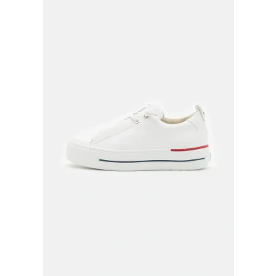 Afbeelding van Paul Green Sneakers laag, Dames, Maat: 38.5, White/red/blue Kalfsleer