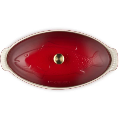 Afbeelding van Le Creuset Ovenschaal Vis Heritage Ovaal Kersenrood 34 cm
