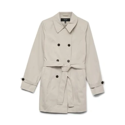 Afbeelding van Vero Moda Vmchelsea Trenchcoat, Dames, Maat: Small, Oatmeal