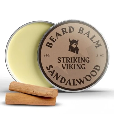 Afbeelding van Striking Viking, Baardbalsem kapsel, versterkt en verzacht baard snor 100% natuurlijke conditioner met biologische sheaboter, theeboom, argan jojoba olie