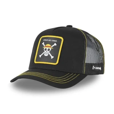 Afbeelding van Luffy One Piece Zwart Trucker Cap Capslab, Straw Hat Black #30179