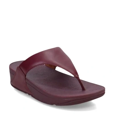 Afbeelding van Fitflop Teenschacht van Lulu leer, teenslippers voor dames, Rood