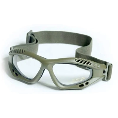 Afbeelding van Mil Tec Brille 15615401 Olijf Transparant Een maat