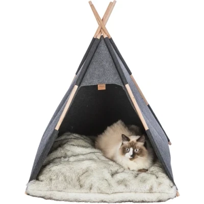 Afbeelding van Trixie Schuilplaats Tipi Vilt Antraciet 70X70X70 CM