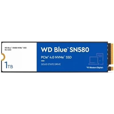 Afbeelding van Western Digital Blue™ SN580 1 TB NVMe/PCIe M.2 SSD 2280 harde schijf PCIe NVMe 4.0 x4 Retail WDS100T3B0E