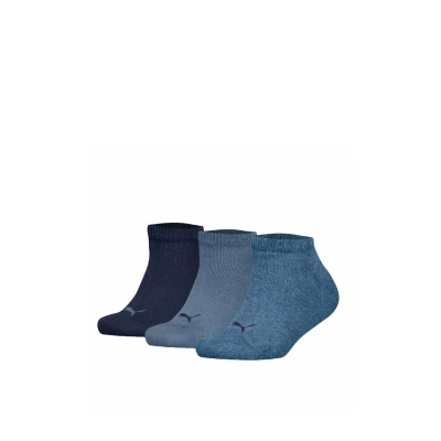 Afbeelding van PUMA 194010001 Sneakersokken voor kinderen, uniseks, 3 stuks, zwart.