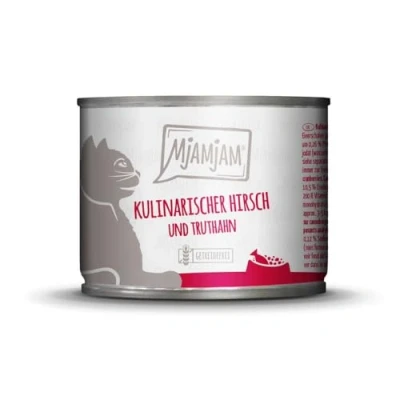 Afbeelding van 6x 200g MjAMjAM Culinary Venison and Turkey on Fresh Cranberries Wet Cat Food