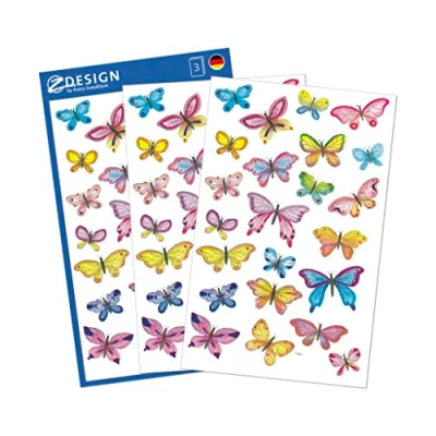 Afbeelding van Avery Av 4390 Etiket 3 Vel Vlinders 10 Setjes Met