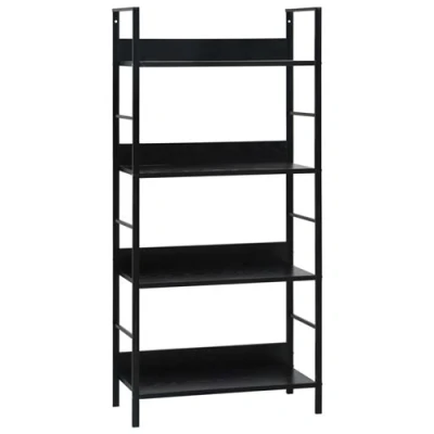 Afbeelding van Boekenkast met 4 schappen 60x27,6x124,5 cm spaanplaat zwart