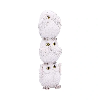 Afbeelding van Nemesis Now Wijsste Totem Drie Wijze Witte Uilen Collectible Figuur 20cm