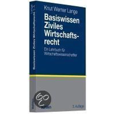 Afbeelding van Basiswissen Ziviles Wirtschaftsrecht