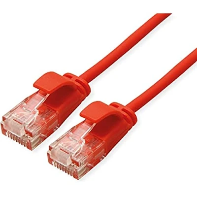 Afbeelding van ROLINE UTP Data Center Patchkabel Cat.6A (Class EA), LSOH, extra dun, rood, 0,5 m