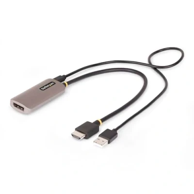 Image de StarTech.com Câble adaptateur HDMI vers DisplayPort 1.4 de 30cm, 8K 60Hz mâle pour femelle 30 cm gris sidéral support 8K60Hz, actif, Unidirectionnel