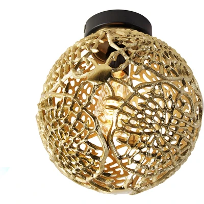 Afbeelding van QAZQA Art deco plafondlamp goud Maro