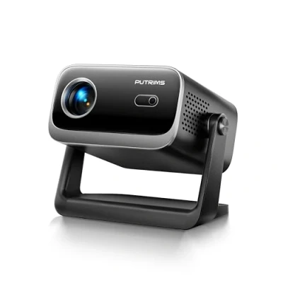 Afbeelding van Videoprojector, elektrische focus, automatische trapeziumcorrectie, wifi, bluetooth, draagbare mini projector, Full HD, 1080p, ondersteund, stofdicht, led draaibaar