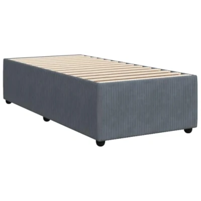 Afbeelding van vidaXL Bedframe fluweel donkergrijs 80x200 cm