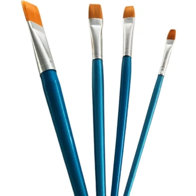 Afbeelding van Penselen set nylon 4x plat 4 ST 12185 8508