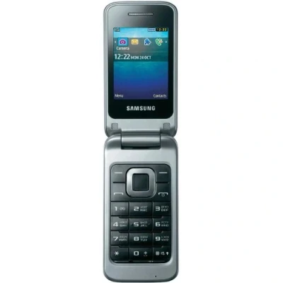 Afbeelding van Samsung GT C3520 Flip mobiele telefoon met 2,4 inch display, 1,3 megapixel camera) metallic zilver