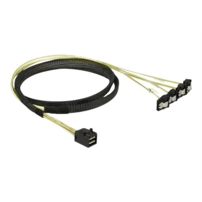 Afbeelding van DeLOCK 85685 SCSI kabel Zwart, Geel 1 m x Mini SAS HD SFF 8643 4 SATA 7 pin
