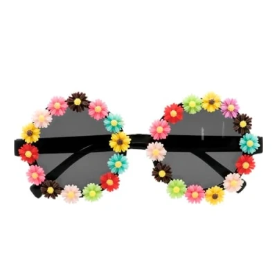 Afbeelding van Boland Partybril Celeste Multi Volwassenen 60&#039;s &amp; 70&#039;s Hippies Flower Power Hippie Festival