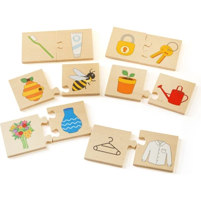 Afbeelding van Bigjigs Houten Legpuzzel Dingen Die Samengaan, 32st.