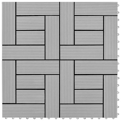 Afbeelding van 22 st Terrastegels 30x30 cm 2 m² HKC grijs