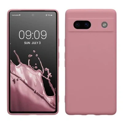 Afbeelding van kwmobile telefoonhoesje geschikt voor Google Pixel 7a Hoesje smartphone Precisie camera uitsnede In oudroze