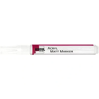 Afbeelding van Kreul 46231 acryl marker mat medium met ronde punt ca. 2 4 mm, wit, permanente acrylverf op waterbasis, voor filigraan accenten