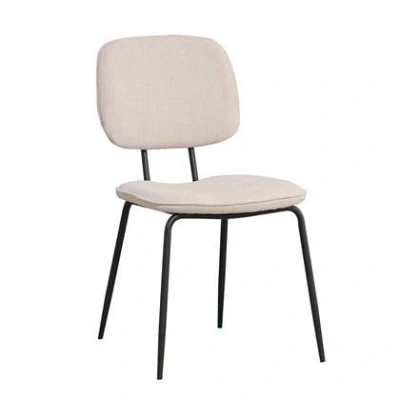 Afbeelding van Bronx71 Scandinavische eetkamerstoel Ivar gerecyclede stof beige