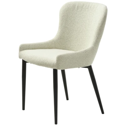 Afbeelding van Hygge Interiors Ontario Eetkamerstoel Gebroken Wit Bouclé